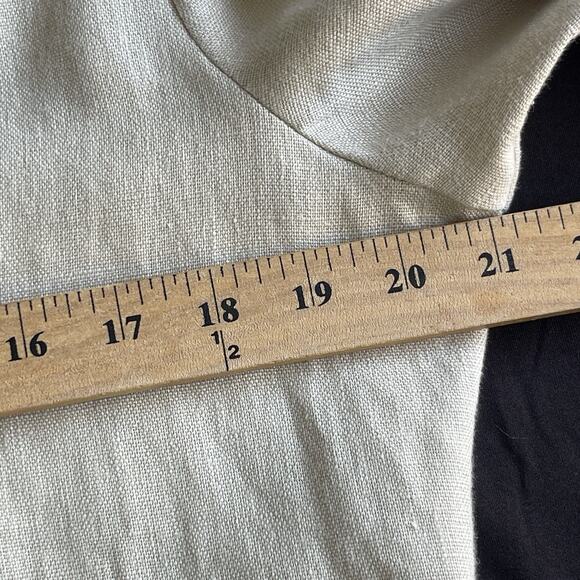 Linea Louis Dell'Olio Jacket Blazer Women Small Linen Embroidered Cream - Picture 10 of 12